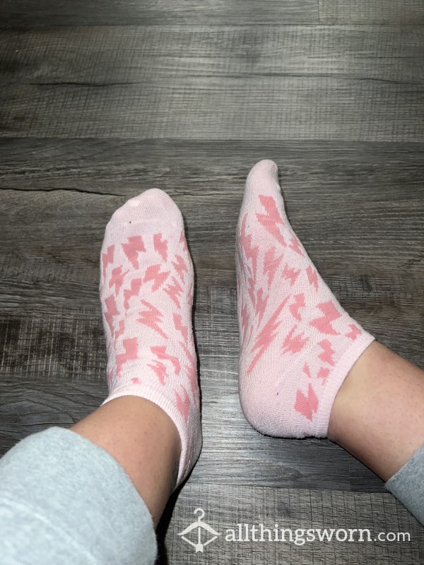 Pink Lightning Smelly Socks