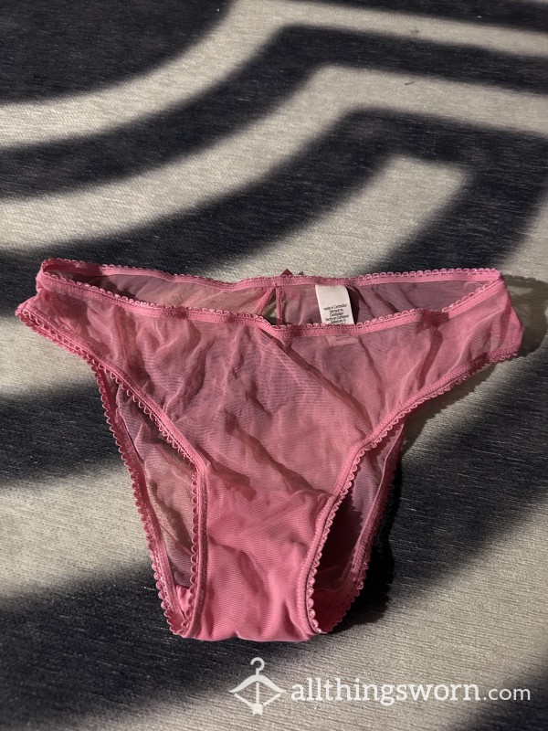 Pink Mesh Knickers