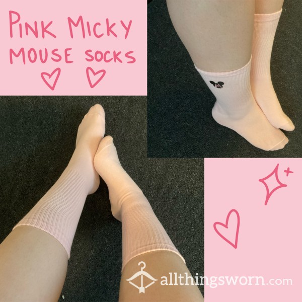 Pink Minnie Mouse Socks