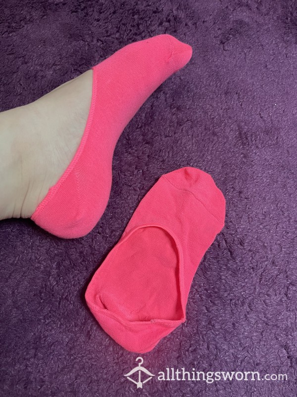 Pink No Show Socks