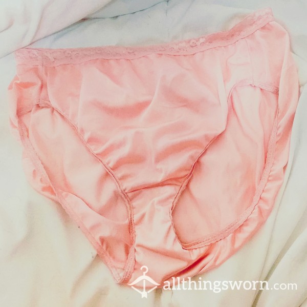 Pink Nylon Fullback Panty In XL, Yum!