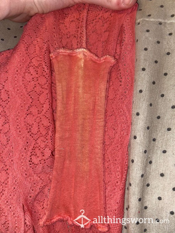 Pink Nylon Partial Thongs