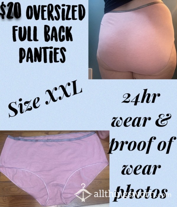 Pink Oversized Full Back Panties