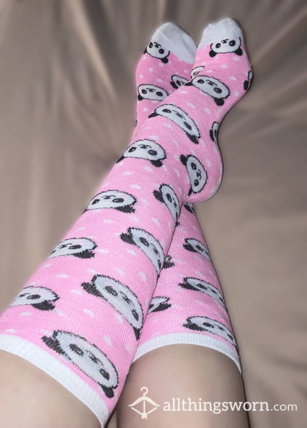 Pink Panda Knee-high Socks! 🐼
