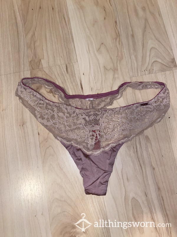 Pink Panties With Lace And Silk