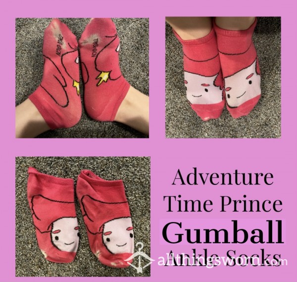 Pink Prince Gumball Ankle Socks