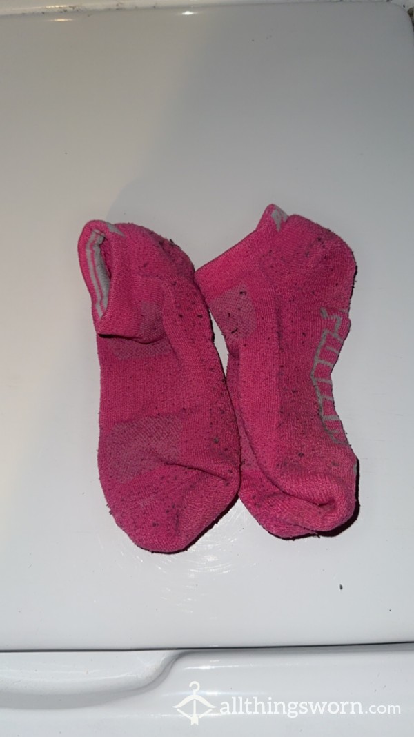 Pink Puma Ankle Socks