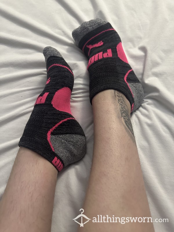 Pink Puma Work Out Running Socks