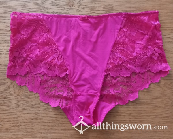 Pink Satin And Lace Panties