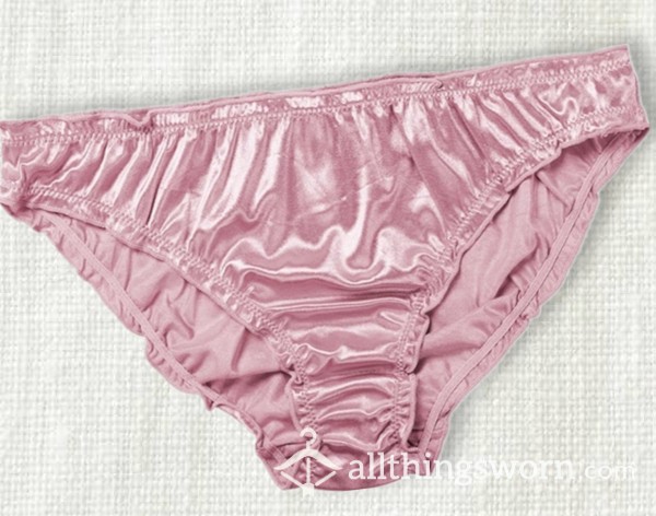 Pink Satin Panty Available For Custom Wear