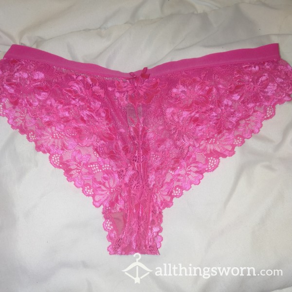 Pink Sexy Lace Knickers | 24 Hour Worn | Add-ons Avalible