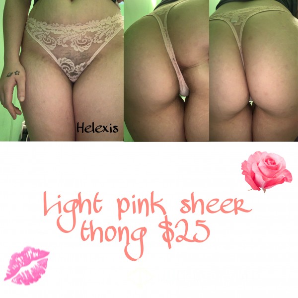 Pink Sheer Thong 💞