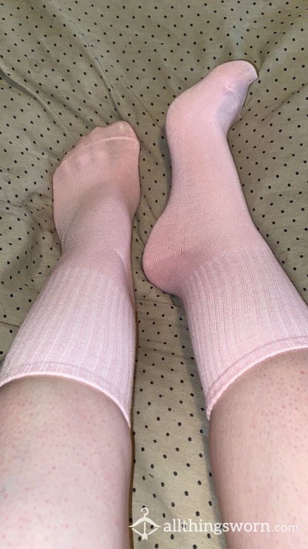 Pink Short Crew Socks