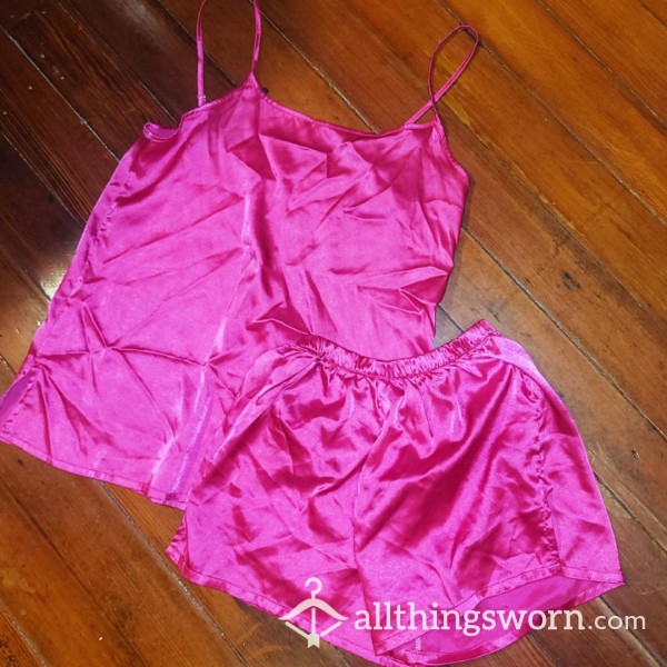 Pink Silk Pajamas *1 Week Worn* $29