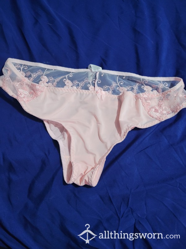 Pink Silky Lace Panties