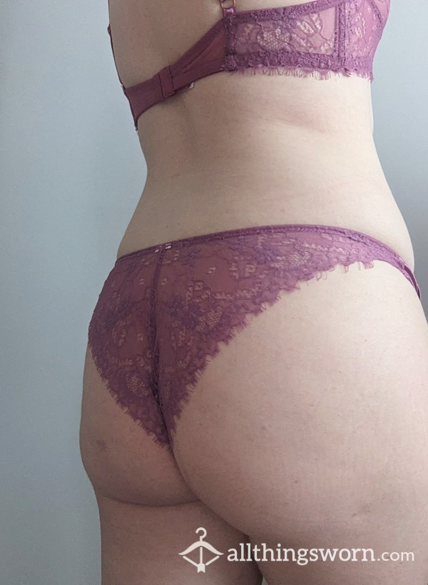 Pink Silky Panties With Lacey Rear Gorgeous Feel