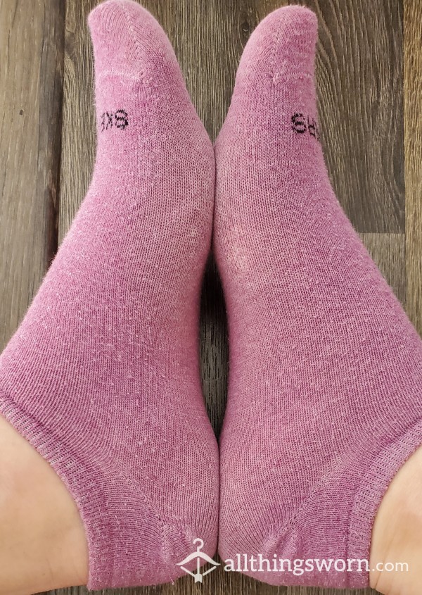 Pink Sketchers Ankle Socks