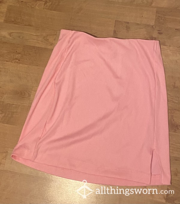 Pink Skirt With Slit