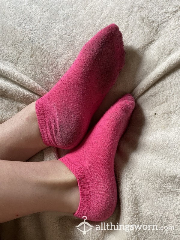 Pink Smelly Socks (heavily Worn)
