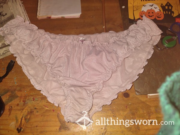 Pink Sparkly And Frilly Panties