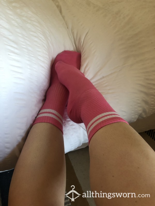 Pink Sports Socks