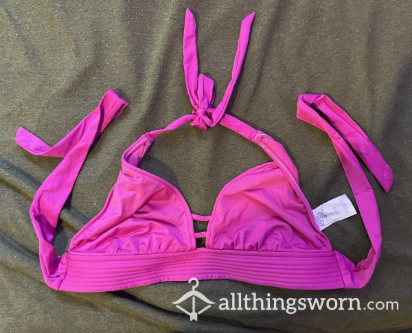 Pink Swimwear Tie Top 🩷 No Padding 💋 Worn 24hrs 💦