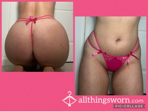 Pink Thong With Bows