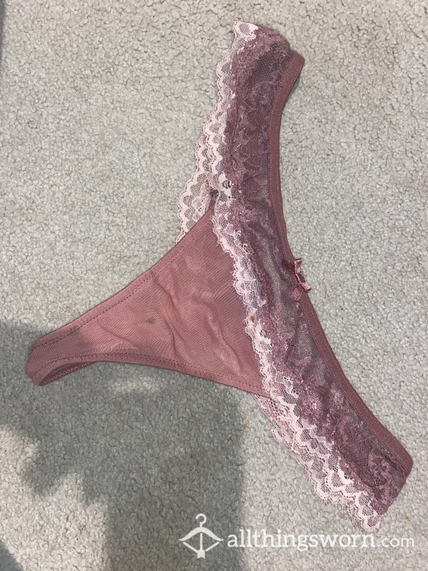 Pink Well Loved Thong