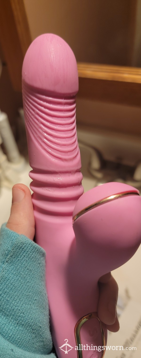 Pink Well Used Suction Dildo Vibrator