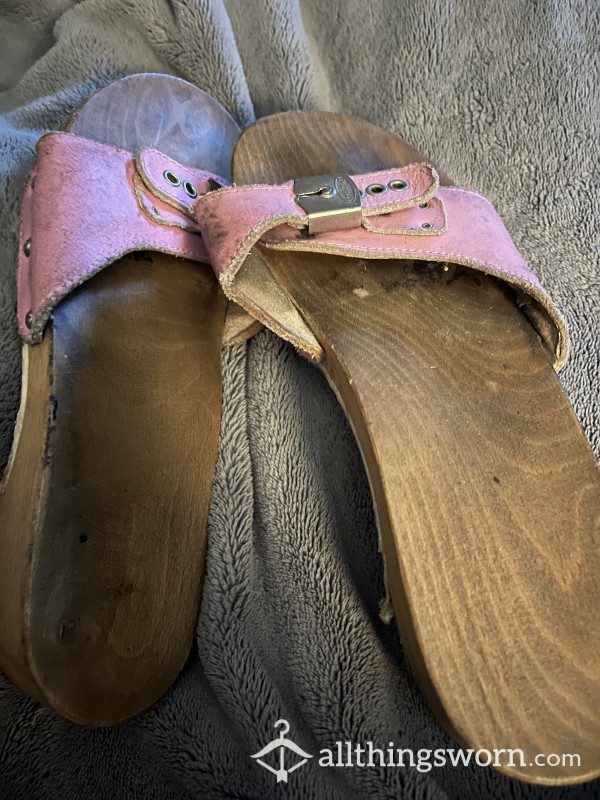 Pink Wooden Sandals