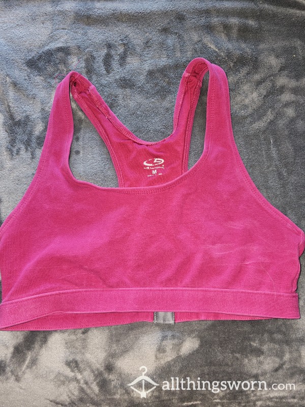 Pink Work Out Sports Bra