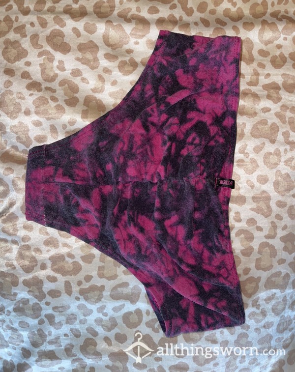 Pink/Black Tye Dye Scrunched Back Bikini Underwear💖🖤