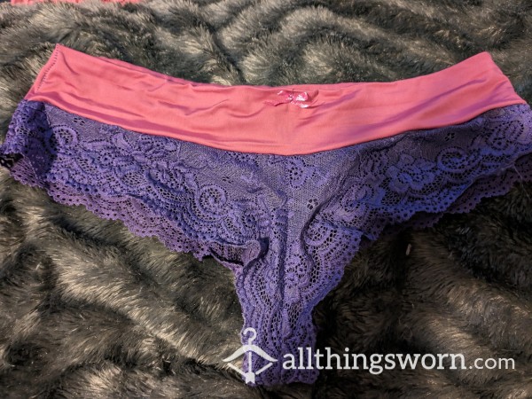 Pink&purple Satin&lace Undies.