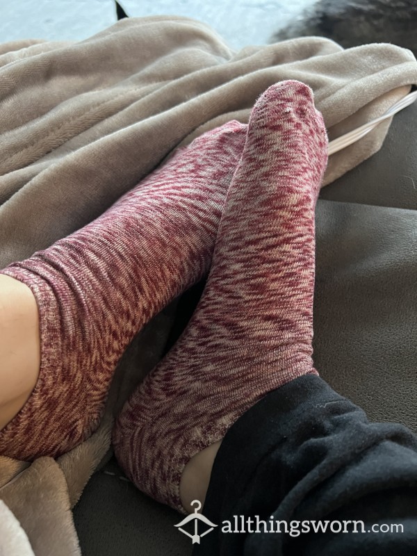 Pink/Red Ankle Socks