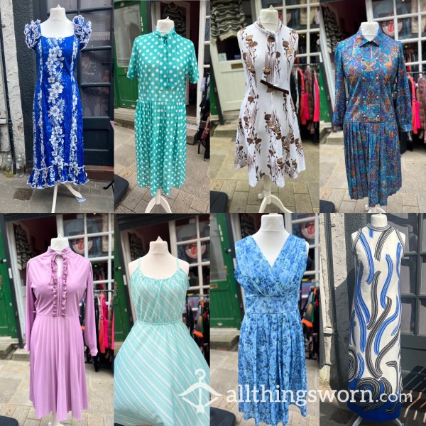 Pinups Vintage 1960s 1970s Dresses Just Like Granny Used To Wear Size 12/14/16