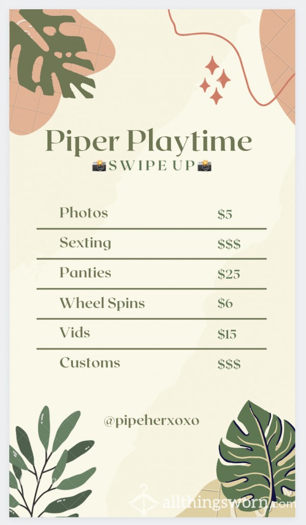 PIPERS PLAY TIME