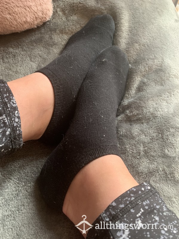 Plain Black Gym Socks 🤸🏼‍♀️