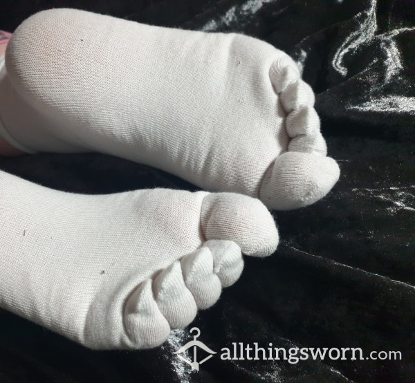 Plain White Toe Socks