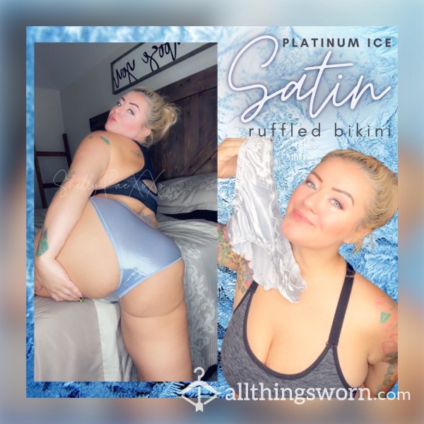 Platinum Ice Satin Ruffled Bikini