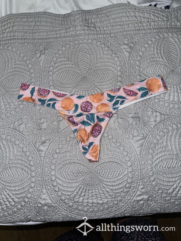 Pregnant Mommy Playful Fruit Print Thong