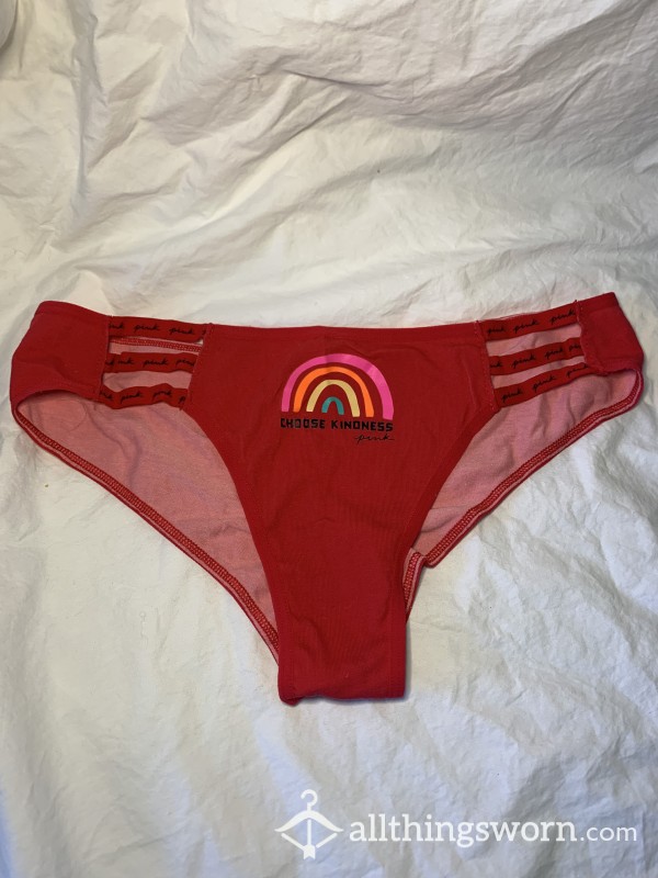 Playful Red Bikini Panties With Hip Cutouts