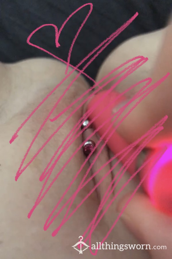 Playing With My Pierced Clit With My Vibe Until I Cum