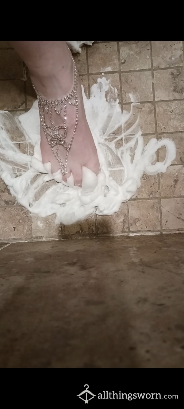 Playing With Shaving Cream With My Toes In The Shower