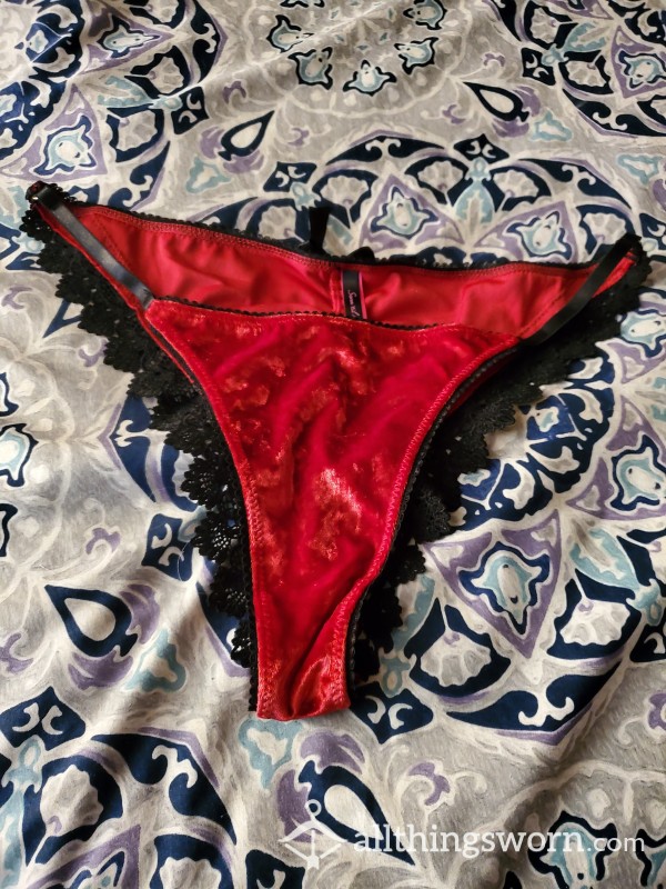 Plus Size Red Velvet Panties 3X/4X