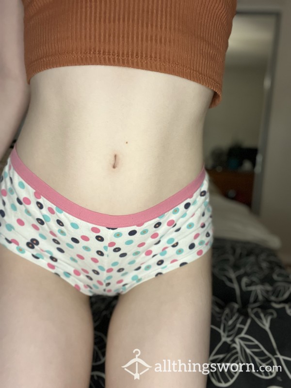 Polka Dot Worn Panty| Add On’s Available| Free Polaroid Pic| Clean Or Used