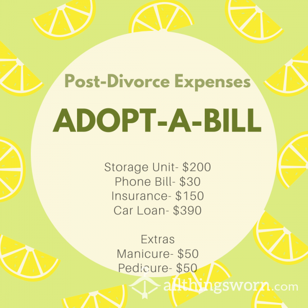 Post-Divorce, Adopt-A-Bill