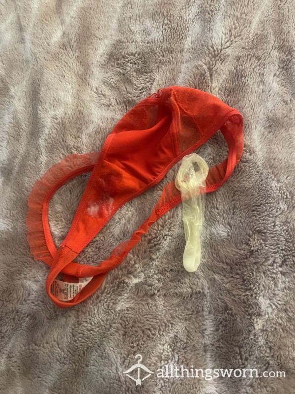 Post Fuck Creamy Panties And Cuckold Filled Condom Picture And Description