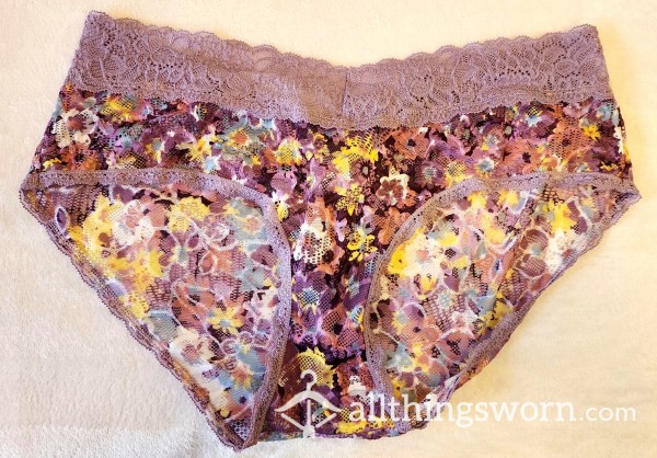 Lilac Lace Full-back Panties