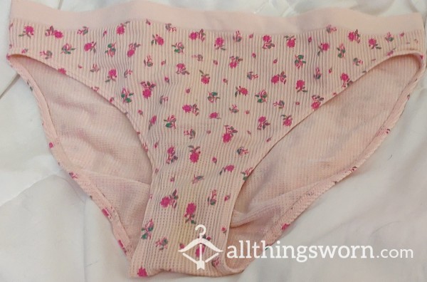 Floral Full Coverage Panty, Pink