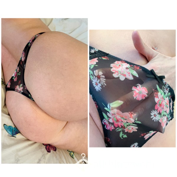 Pretty Floral Seriously Sheer Thong 🌺